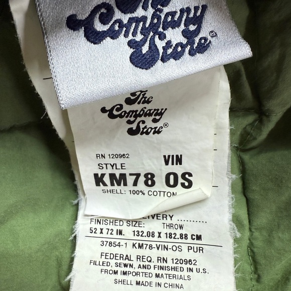 The Company Store Green Down Throw - Picture 5 of 5